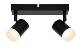 Šviestuvas lubų Domoletti Wick LED21001-2B BLK, LED, 3000 °K, 2 x 3.5 W, juoda sp.
