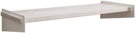 Sieninė lentyna ADRK Ovo, balta sp./pilka sp., 10 cm x 23.5 cm x 60 cm