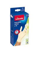 Pirštinės lateksinės Vileda Natural Latex, S/M, 10 vnt.