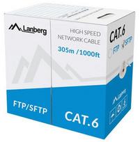 Laidas Lanberg CAT 6 CU S/FTP LCS6-11CU-0305-S, Nėra, 305 m, pilka sp.