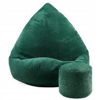 Sėdmaišis su pufu Sako Mega Dot Velour XL, žalia sp.