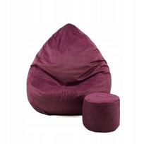 Sėdmaišis su pufu Sako Mega Premium Cloud Velour XL, raudona sp.