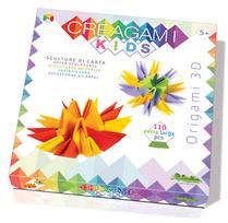 Popierinių figūrų gaminimo rinkinys Creagami Origami Kids, raudona sp./geltona sp./žalia sp.