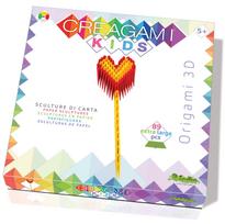 Popierinių figūrų gaminimo rinkinys, širdis Creagami Origami Kids, raudona sp./geltona sp.