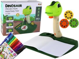 Piešimo projektorius, dinozauras Lean Toys Board, žalia sp.