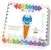 Popierinių figūrų gaminimo rinkinys, ledai Creagami Origami Kids, mėlyna sp./ruda sp./balta sp.