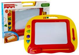 Magnetinė piešimo lenta Lean Toys Color Tablet, 2.5 cm, raudona sp./geltona sp.