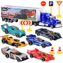 Automobilių rinkiniai Mega Garage, įvairių spalvų, 1:64