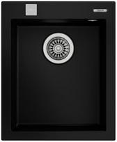 Virtuvinė plautuvė Teka Forsquare 34.40 TG Black, akmens masė, 34 cm x 50 cm x 20 cm, juoda sp.