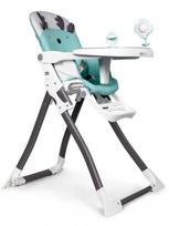 Maitinimo kėdutė EcoToys Feeding Chair, balta sp./žalia sp./pilka sp.
