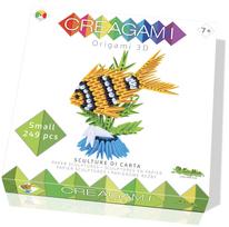 Popierinių figūrų gaminimo rinkinys, žuvis Creagami Origami S, mėlyna sp./geltona sp./žalia sp.
