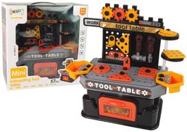 Žaislinis meistro įrankių rinkinys, meistro darbo stalas Lean Toys Mini, įvairių spalvų