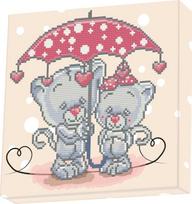 Deimantinė mozaika, katė Diamond Dotz Its Raining Love, ruda sp./raudona sp.