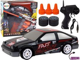 Rc automobilis Lean Toys Drift II Returns, 1:24, juoda sp./raudona sp.
