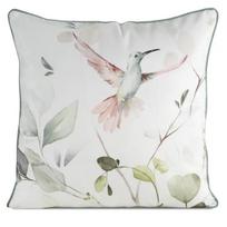 Dekoratyvinės pagalvėlės užvalkalas Inez, balta sp./žalia sp./rožinė sp., 60 cm x 60 cm