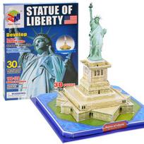 3D dėlionė Magic Puzzle StatueOf Liberty, 30.2 cm x 26.1 cm, 35 vnt., įvairių spalvų