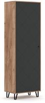Prieškambario spinta Bilbao BL17, grafito sp./tobacco ąžuolo sp., 40 cm x 63.4 cm x 194.6 cm