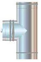 Dūmtraukis Cordivari Insulated Chimney Pipe T Type, pilka sp., 150 mm