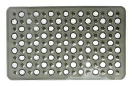 Vonios grindų kilimėlis Bathlab ZAC, skaidri sp./juoda sp., 61 cm x 38 cm