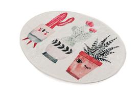 Kilimas Conceptum Hypnose Happy Cactus Oval DJT, įvairių spalvų, 90 cm x 60 cm