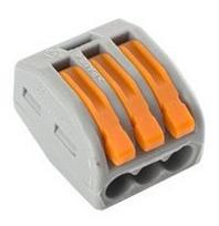 Laidų jungė Okko CMK-413, 3 x 0,08-4 mm², 32 A, oranžinė sp./pilka sp., 5 vnt.