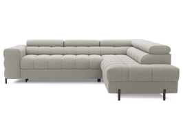 Kampinė sofa - lova Ferucce, smėlio sp., dešininė, 200 x 276 cm x 93 cm