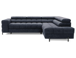 Kampinė sofa - lova Ferucce, tamsiai mėlyna sp., dešininė, 200 x 276 cm x 93 cm
