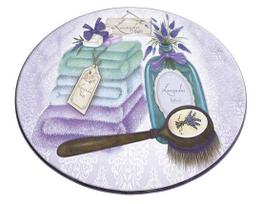 Vonios grindų kilimėlis Foutastic Lavanta, mėlyna sp./violetinė sp., 100 cm x 100 cm, Ø 100 cm
