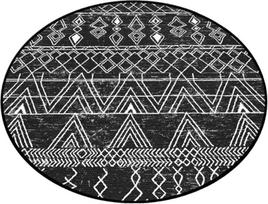 Vonios grindų kilimėlis Foutastic Straordinario, juoda sp., 80 cm x 80 cm, Ø 80 cm