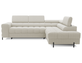 Kampinė sofa - lova Ferucce, šviesiai smėlinė, dešininė, 200 x 276 cm x 93 cm