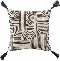 Dekoratyvinė pagalvėlė Douceur d`Interieur Pandore, balta sp./juoda sp., 45 cm x 45 cm