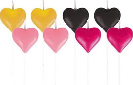 Žvakių rinkinys, forminė Amscan Everyday Love, 8 vnt., Įvairių spalvų