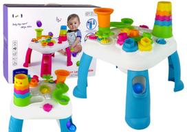Vaikų žaidimo stalas, formelių rūšiuoklė Wisdom Learning Table, mėlyna sp.