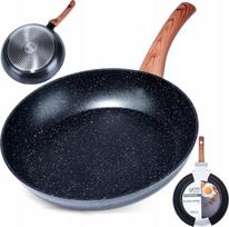 Keptuvė Vilde Black&Wood Granite, Ø 28 cm, aliuminis