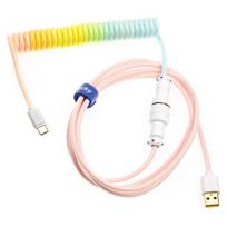 Kabelis Ducky Premicord Cotton Candy USB 2.0 Type-A, USB 2.0 Type C, 1.8 m, įvairių spalvų