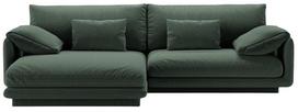 Kampinė sofa Micadoni Torino Structured, žalia sp., kairinė, 250 x 170 cm x 83 cm