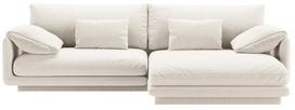 Kampinė sofa Micadoni Torino Structured, kreminė sp., dešininė, 250 x 170 cm x 83 cm