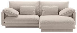 Kampinė sofa Micadoni Torino Structured, šviesiai smėlinė, dešininė, 220 x 170 cm x 83 cm