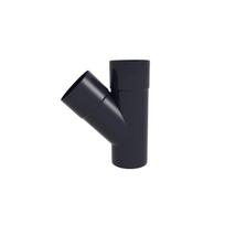Lietvamzdžio atšaka Scala 45O, Ø 8 cm, polivinilchloridas (pvc), juoda sp.