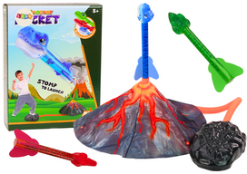 Lauko žaislas, žaislinis raketų paleidimo įrenginys Dinosaur Rocket, įvairių spalvų