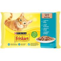 Šlapias kačių maistas Purina Friskies Fish Mix, 0.085 kg x 4 vnt.