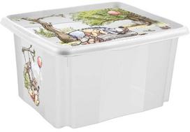 Daiktadėžė su dangčiu, žaislams Keeeper Karolina "Winnie the Pooh", 24 l, skaidri sp./ruda sp./žalia sp., 42.5 x 35.5 x 22.5 cm