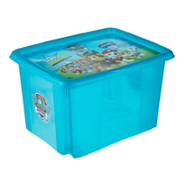 Daiktadėžė su dangčiu, žaislams Keeeper Karolina "Paw Patrol", 30 l, mėlyna sp./įvairių spalvų, 45 x 35 x 27 cm