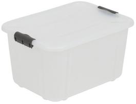 Daiktadėžė su dangčiu, daiktų saugojimo/žaislams Branq Velur, 16 l, skaidri sp., 39 x 29 x 21.7 cm