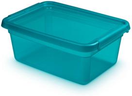 Daiktadėžė su dangčiu, daiktų saugojimo Orplast Base Store Ocean, 12.5 l, skaidri sp./mėlyna sp., 38 x 28 x 16 cm