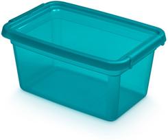 Daiktadėžė su dangčiu, daiktų saugojimo Orplast Base Store Ocean, 4.5 l, skaidri sp./mėlyna sp., 28 x 19 x 13 cm