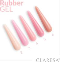 Formuojamasis nagų gelis Claresa Rubber Gel, rose medium warm with a note of beige sp., 90 ml