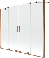 Vonios sienelė Mexen Velar Duo II, 150 cm x 190 cm, rose gold/grūdintas