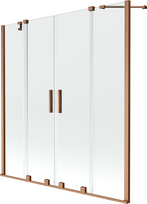 Vonios sienelė Mexen Velar Duo II, 140 cm x 150 cm, brushed copper sp./grūdintas