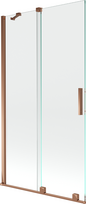 Vonios sienelė Mexen Velar II, 100 cm x 150 cm, rose gold/grūdintas